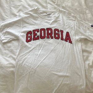 University of Georgia white T-Shirt - size S - worn once - great for cropping!